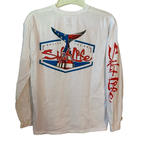 Salt Life Other - Salt Life USA Patriotic Print Red White Blue Long Sleeve Tee Medium Med